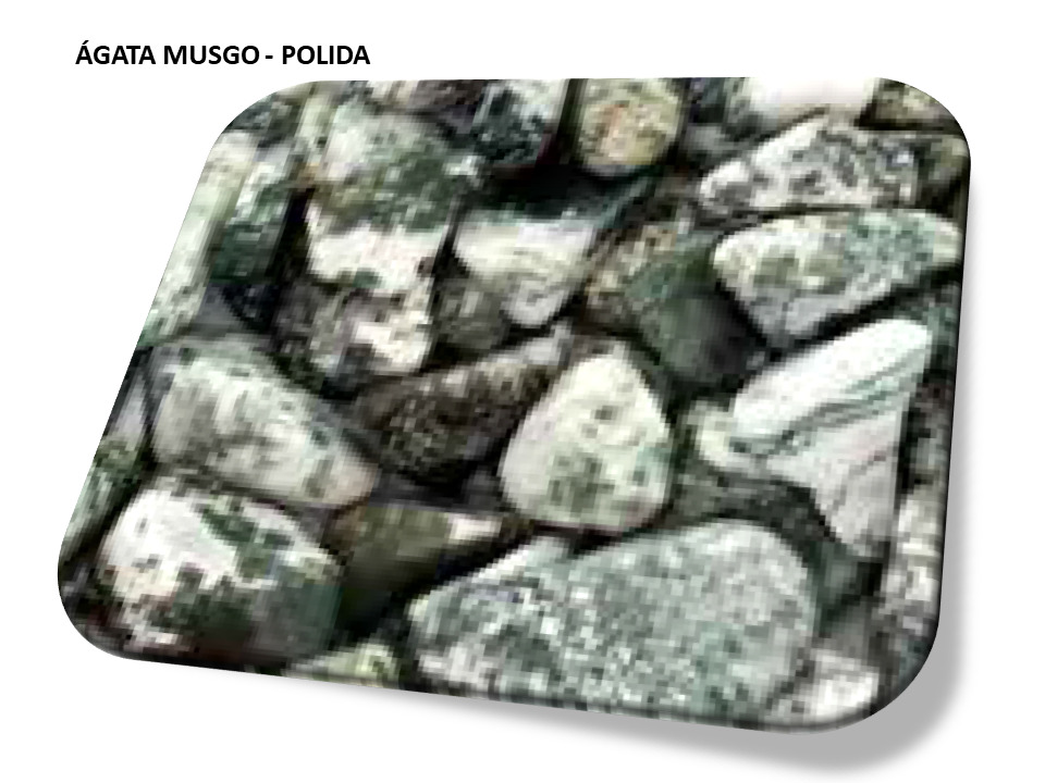 Pedra Natural Ágata Musgo Polida