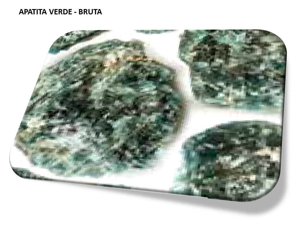 Apatita Verde Bruta Pedra Natural i25 Colares Pulserias e Acessórios