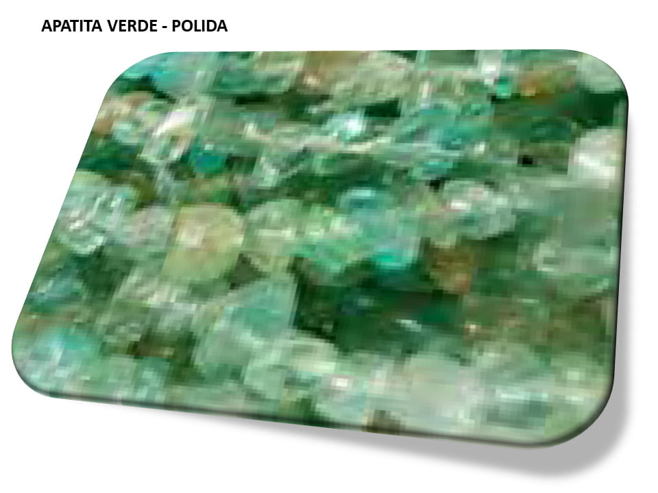 Apatita Verde polida Pedra Natural i25 Colares Pulserias e Acessórios