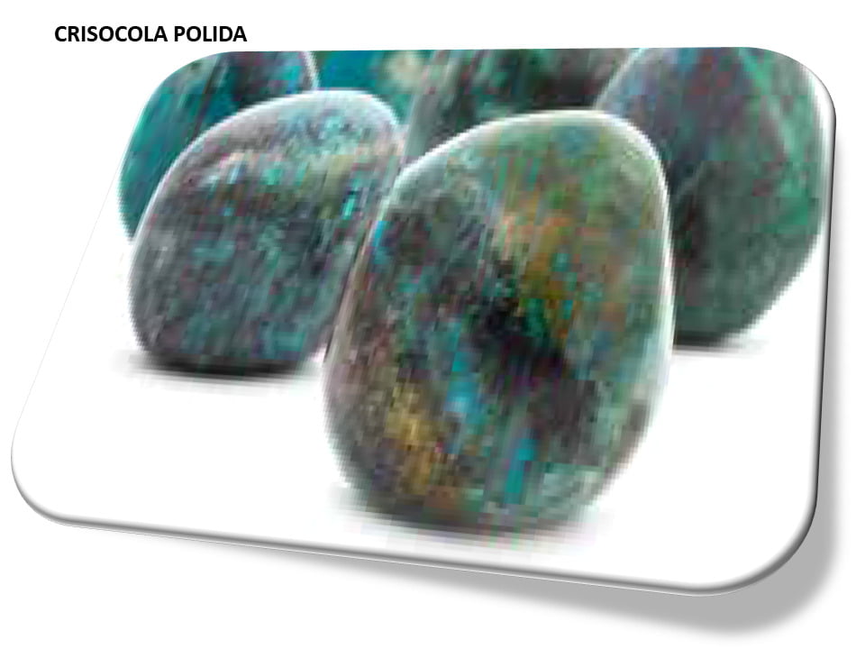 Crisocola pedra natural Polida i25 Pulseiras Colares e Acessórios