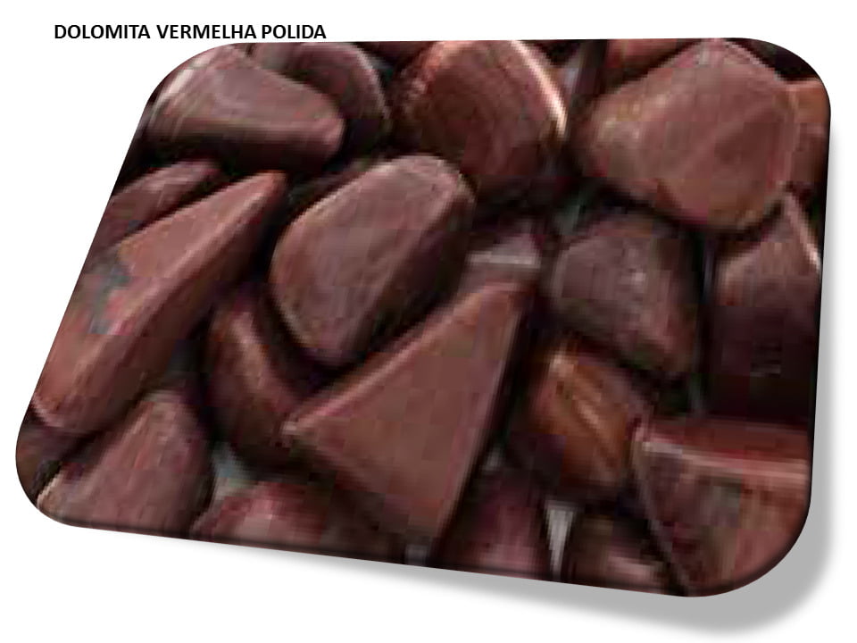 Dolomita Vermelha pedra natural Polida i25 Pulseiras Colares e Acessórios