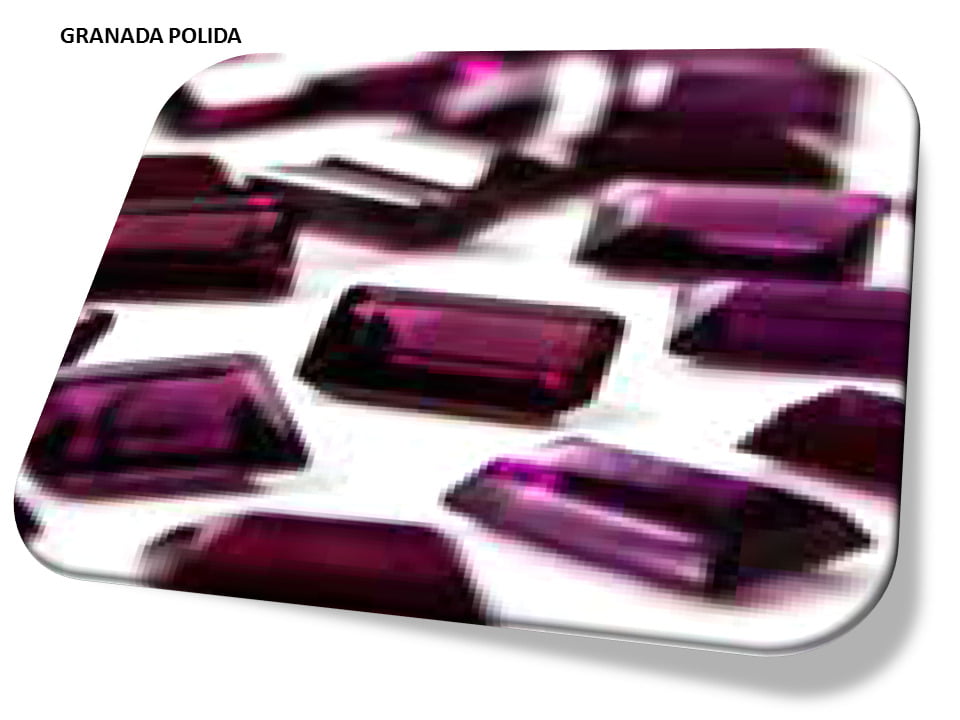 Granada pedra natural Polida i25 Pulseiras Colares e Acessórios