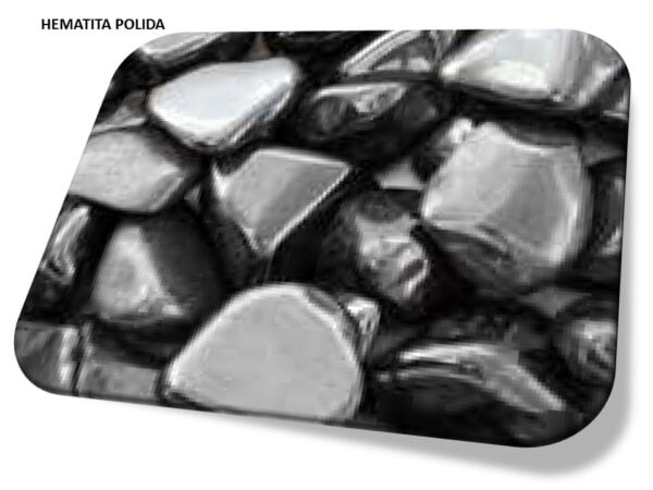 Hematita pedra natural Polida i25 Pulseiras Colares e Acessórios