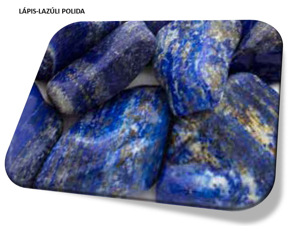 Lápis-Lazúli pedra natural Polida i25 Pulseiras Colares e Acessórios