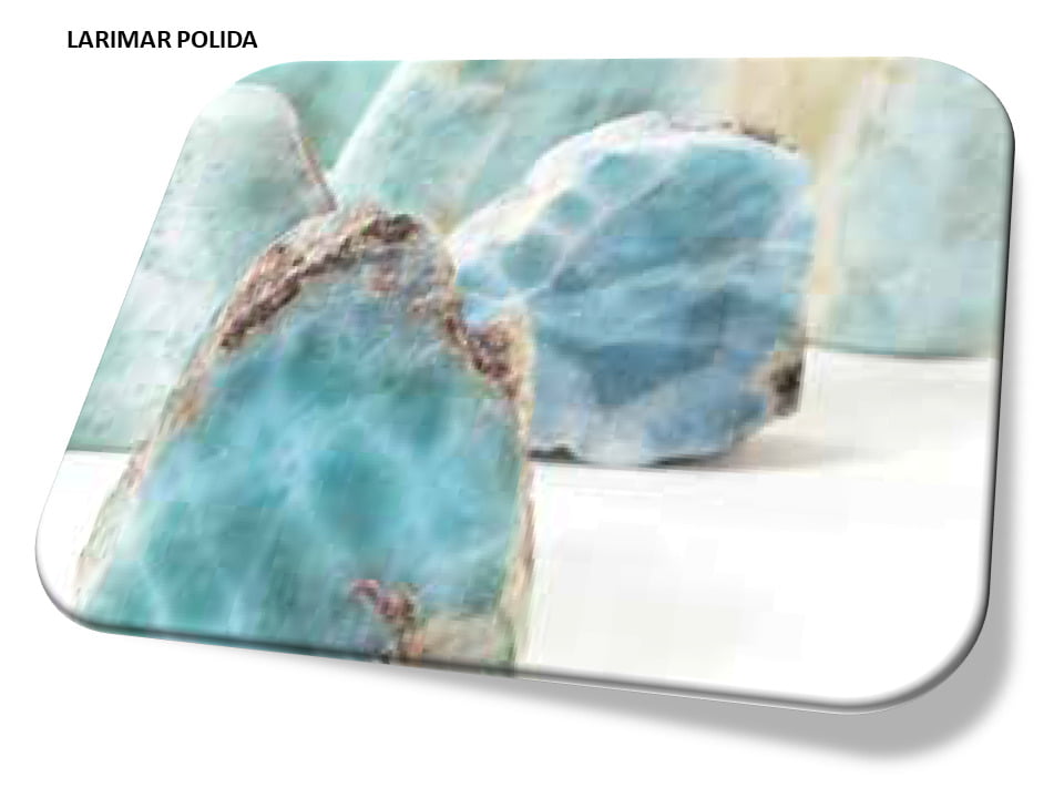 Larimar pedra natural Polida i25 Pulseiras Colares e Acessórios