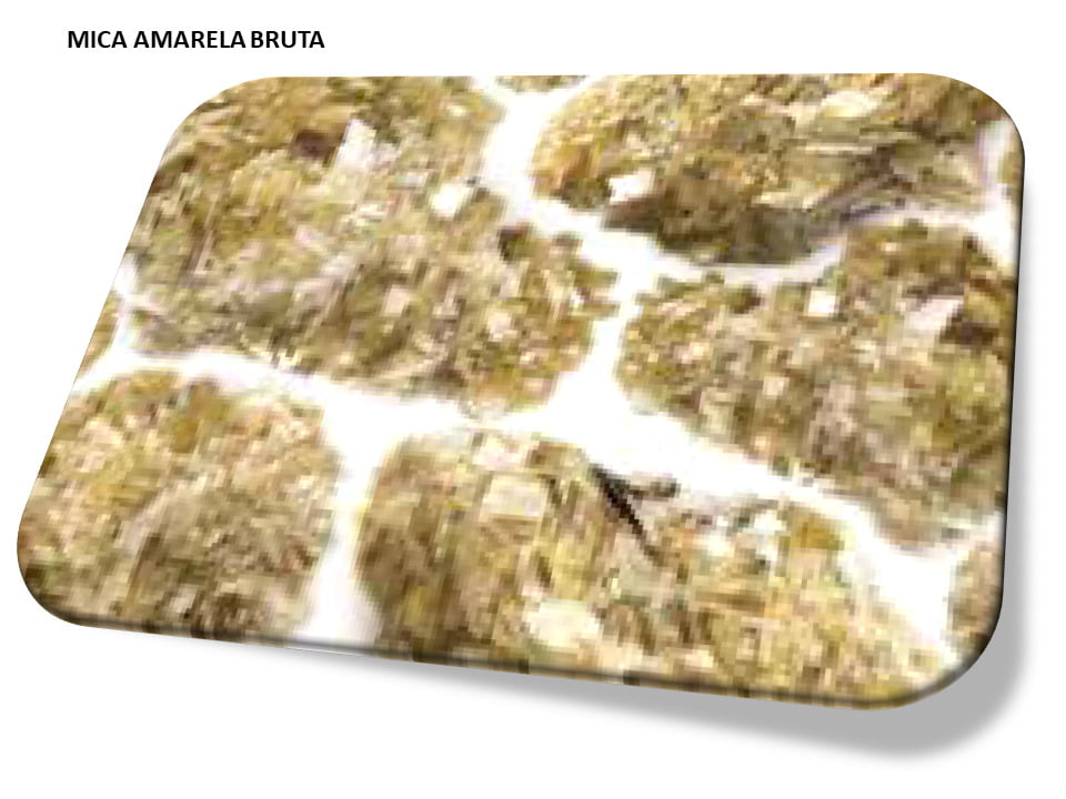 Mica Amarela pedra natural Bruta i25 Pulseiras Colares e Acessórios