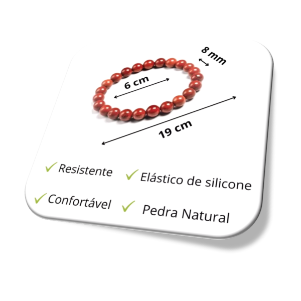 Pulseira Jaspe Vermelho Medidas i25 de Março Loja Online