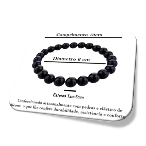 Pulseira Onix Pedra Natural Medidas1 Bolinhas 6mm i25 de Março