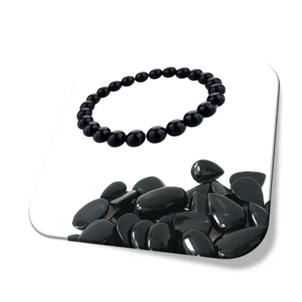 Pulseira Onix Pedra Natural Pedra Bolinhas 6mm i25 de Março
