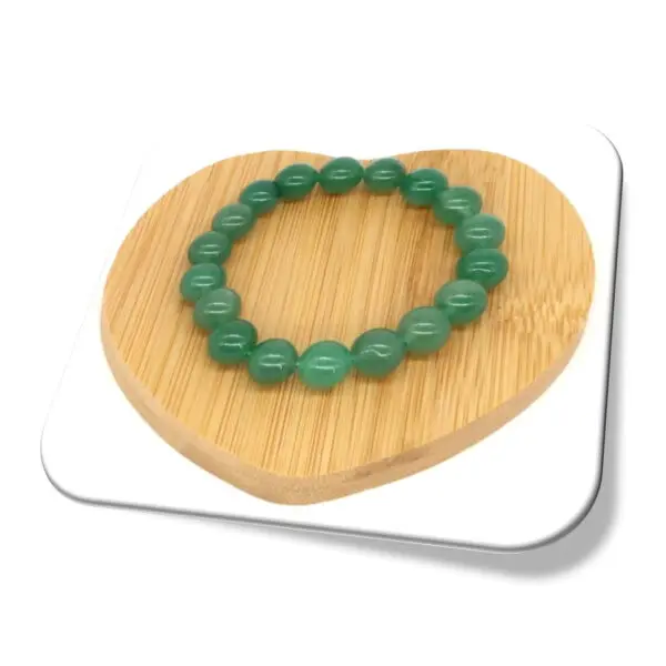 Pulseira Quartzo Verde Capa i25 de Março Loja Online Com Fio Silicone Duplo