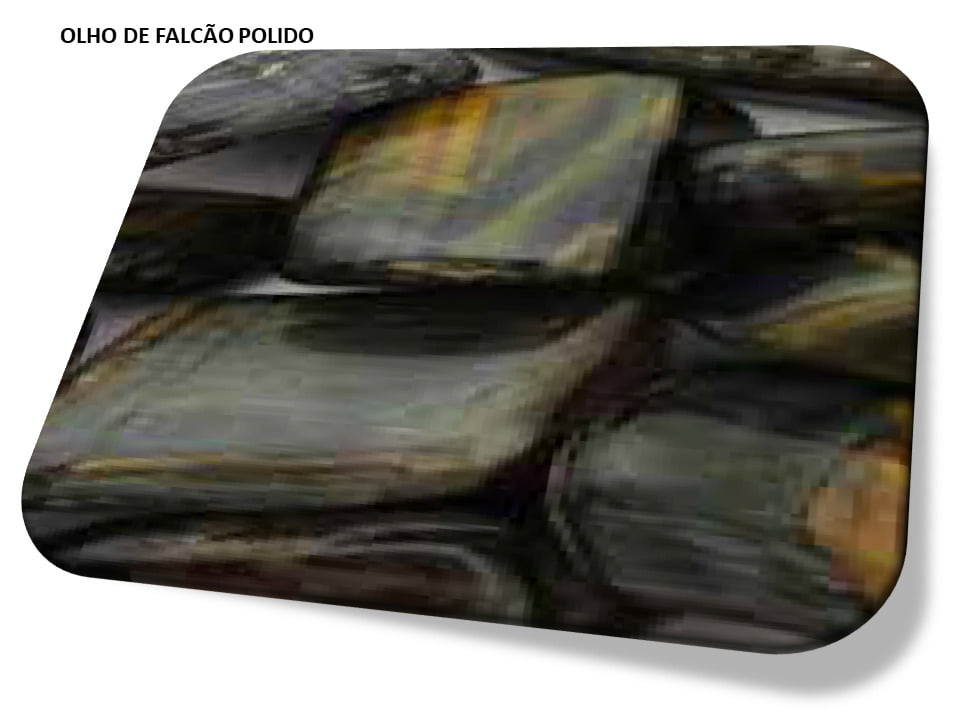 Olho de Falcão pedra natural Polida i25 Pulseiras Colares e Acessórios