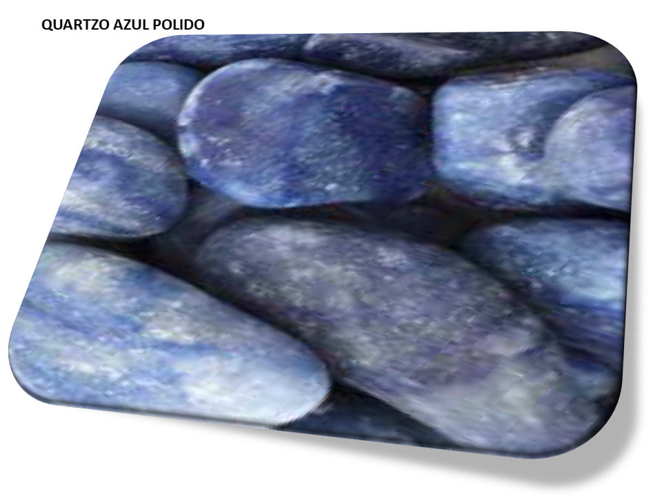 Quartzo Azul pedra natural polida i25 Pulseiras Colares e Acessórios