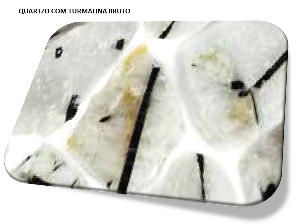 Quartzo Com Turmalina pedra natural bruta i25 Pulseiras Colares e Acessórios