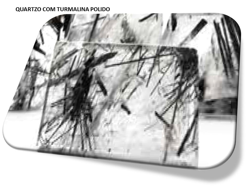 Quartzo Com Turmalina pedra natural polida i25 Pulseiras Colares e Acessórios