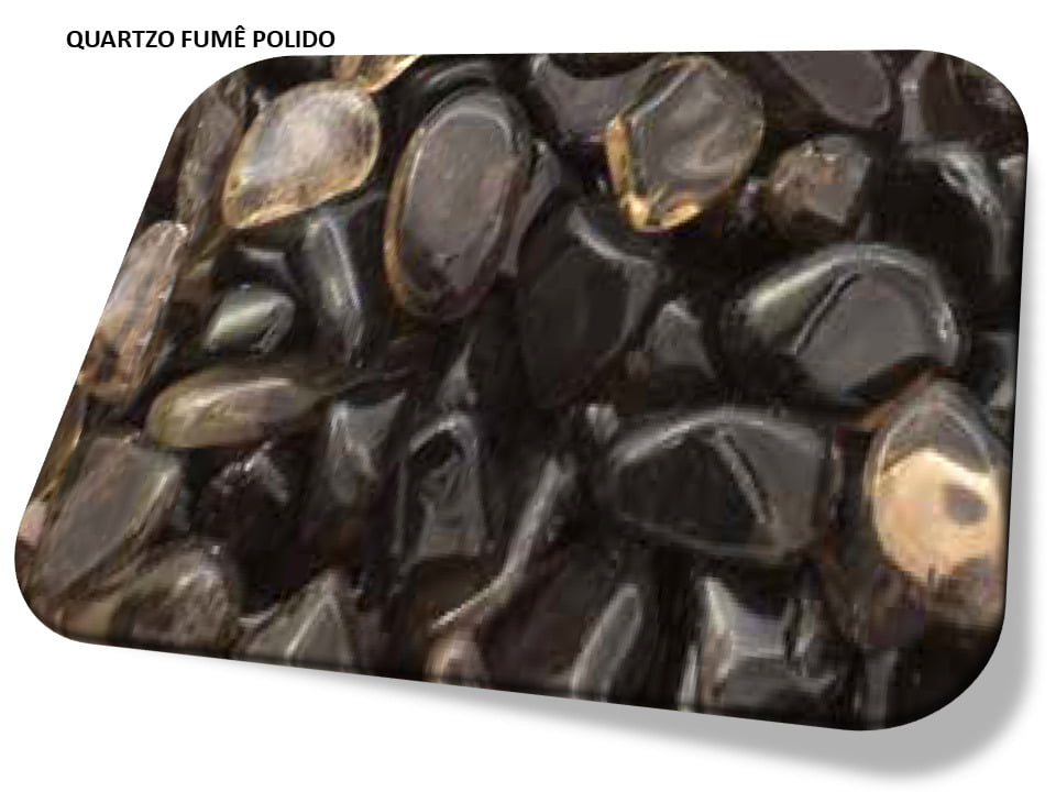 Quartzo Fumê pedra natural polida i25 Pulseiras Colares e Acessórios