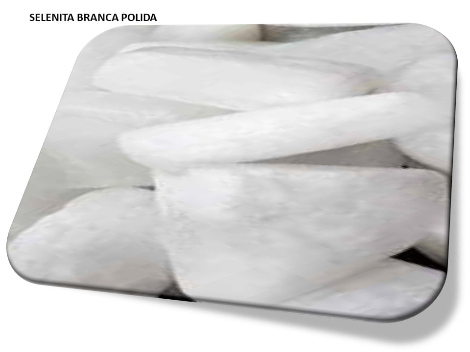 Selenita Branca pedra natural polida i25 Pulseiras Colares e Acessórios