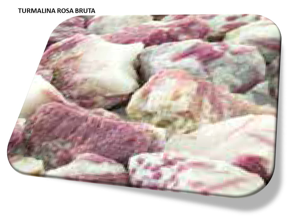 Turmalina Rosa pedra natural bruta i25 Pulseiras Colares e Acessórios