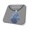 Colar Pingente De Pedra Natural Bruta Quartzo Azul 16 Opções de Pedras