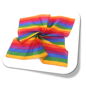 Bandana Listrada Arco Iris capa Quadrada Para Festas E Eventos 100% Algodão 55x55