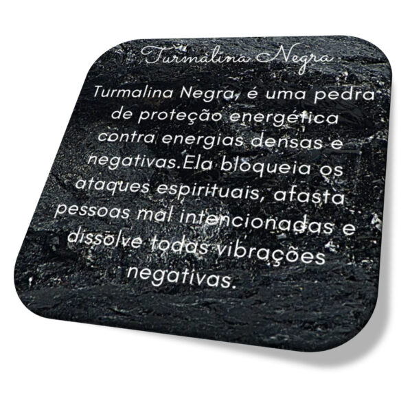 Colar Turmalina Negra Corrente Inox Detalhe Pedra Natural Proteção