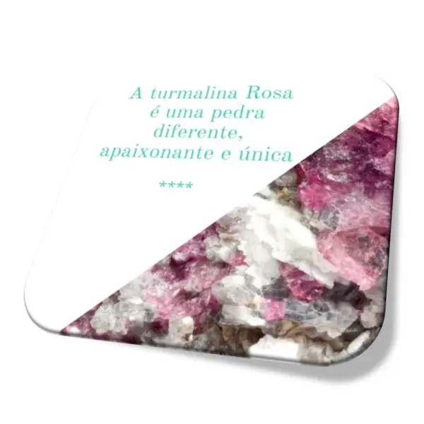 Colar Turmalina Rosa pedra Pedra Natural Bruta Pingente Proteção