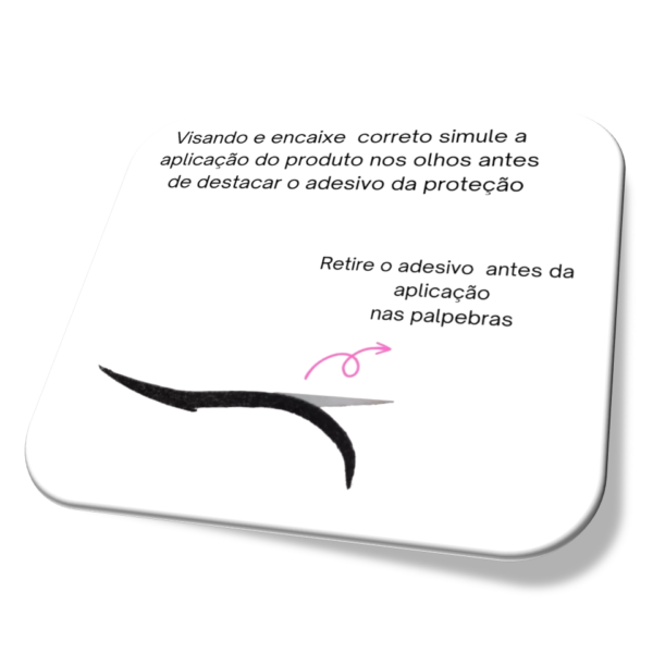 Delineador Adesivo Branco e Preto Aplicar Prático Rápido Reutilizável 6P