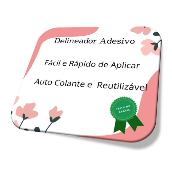 Delineador Adesivo Branco e Preto outros Prático Rápido Reutilizável 6P