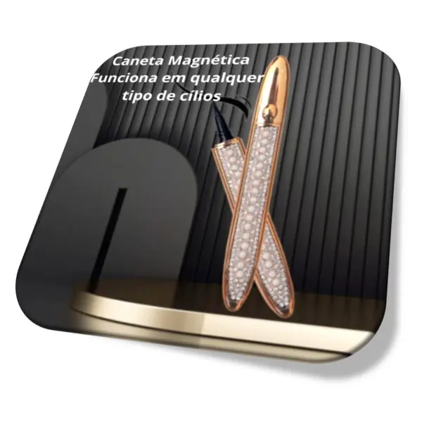 Kit 2 Cílios Postiços e Caneta Magnética caneta Cola Todos Cilios Sabrina