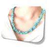 Kit Colar E Pulseira Turquesa colar Pedra Natural Embalagem Presente
