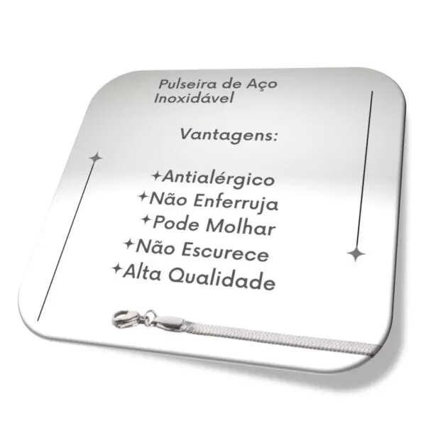 Pulseira De Aço Inoxidável Unissex 316l Características Modelo Lacraia Brilho