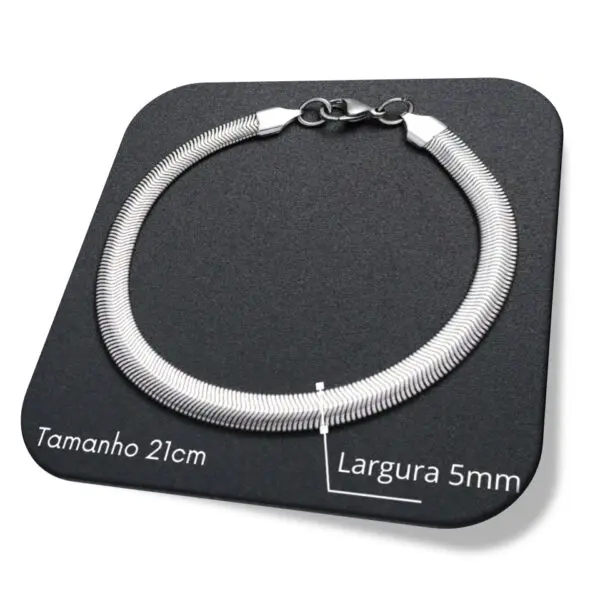 Pulseira De Aço Inoxidável Unissex 316l medidas Modelo Lacraia Brilho
