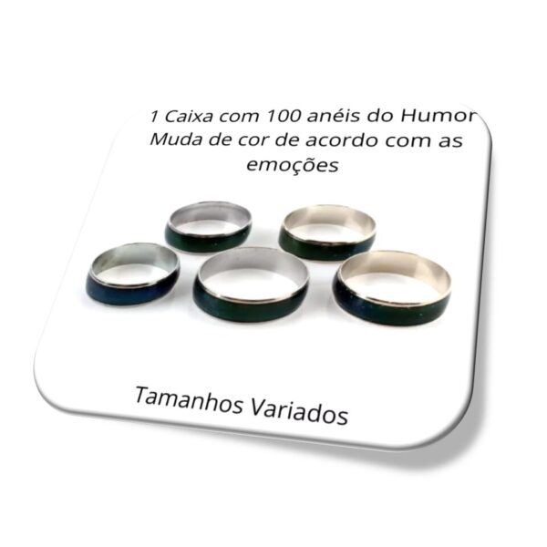 Anel Do Humor Muda De Cor Atacado Caixa Com 100 Unidades Banner i25 Store