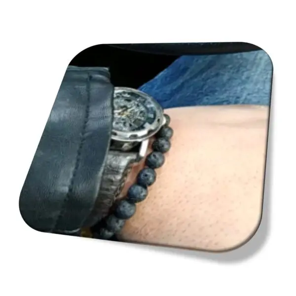 Pulseira Pedra Lava Vulcão Para Aromaterapia Natural ambiente i25 Store Loja Online