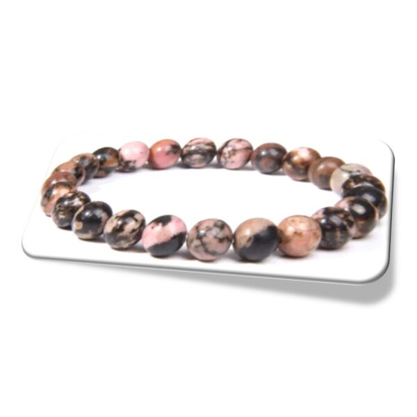 Pulseira Rodonita Pedra Natural Cristal Compaixão Equilibrio Capa i25 Store loja online produtos para presentes diferenciados